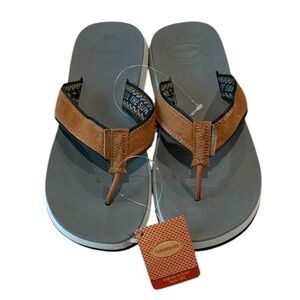 Havaianas Men's Graphite Gray Flip Flops size 9/10 made in Brazil